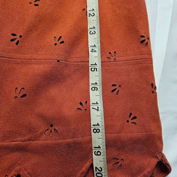 Multiples Womens Burnt Orange Dress Jacket With Scalloped Bottom Size PS - Picture 7 of 9